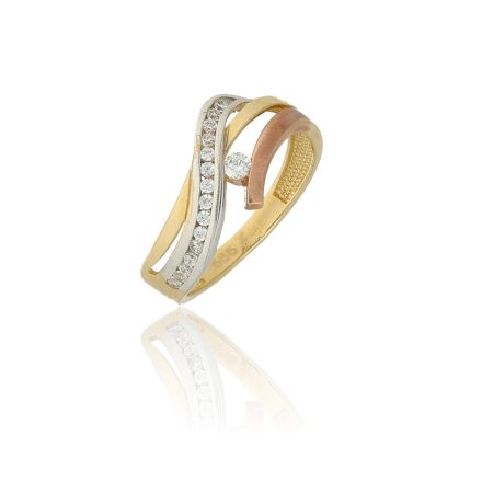 AU80585 - 14 karátos arany gyűrű Méret: 55