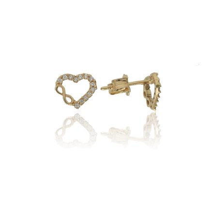 AU81112 - 14 karátos arany női beszúrós fülbevaló pár