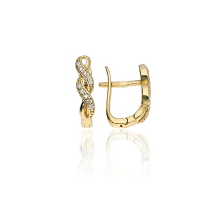 AU81611 - 14 karátos arany női fülbevaló Francia patentzárral