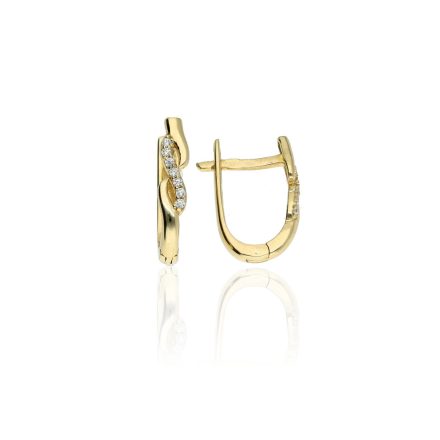AU81784 - 14 karátos arany női fülbevaló Francia patentzárral