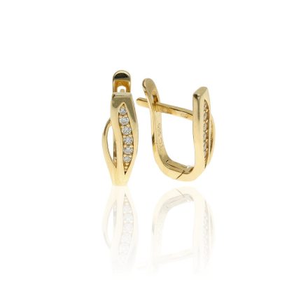 AU81787 - 14 karátos arany női fülbevaló Francia patentzárral