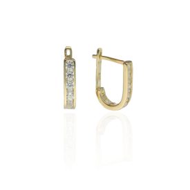   AU83651 - 14 karátos arany bébi fülbevaló Francia patentzárral ∅12mm