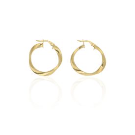 AU83680 - 14 karátos arany női karika fülbevaló Ø 25 MM