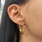 AU83680 - 14 karátos arany női karika fülbevaló Ø 25 MM