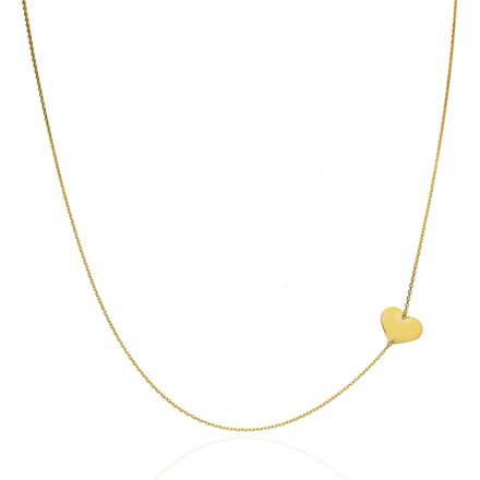 AU85077 - 14 karátos arany nyaklánc  szív medállal Hossz: 42+3 cm