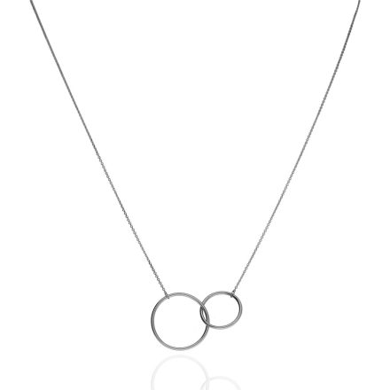 AU85085 - 14 karátos arany nyaklánc  kör medállal Hossz: 42+3 cm