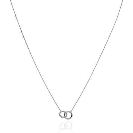 AU85086 - 14 karátos arany nyaklánc  kör medállal Hossz: 42+3 cm
