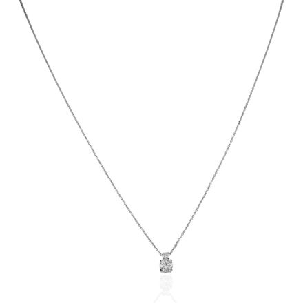 AU85093 - 14 karátos arany nyaklánc  solitaire medállal Hossz: 42+3 cm
