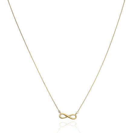 AU85102 - 14 karátos arany nyaklánc  infinity medállal Hossz: 42+3 cm