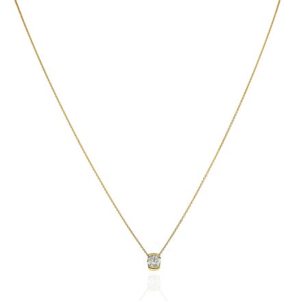 AU85105 - 14 karátos arany nyaklánc  button medállal Hossz: 42+3 cm