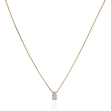 AU85107 - 14 karátos arany nyaklánc  solitaire medállal Hossz: 42+3 cm