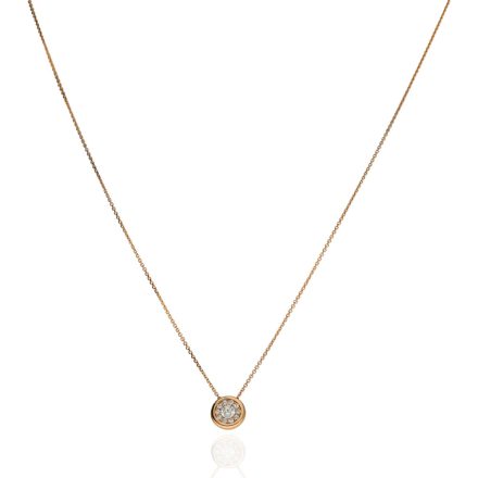 AU85108 - 14 karátos arany nyaklánc  button medállal Hossz: 42+3 cm