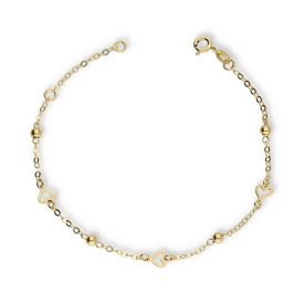   AU85175 - 14 karátos arany karlánc  szív medállal Hossz: 16 + 3 cm