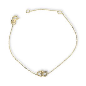   AU85200 - 14 karátos arany karlánc  szív medállal Hossz: 16 + 3 cm