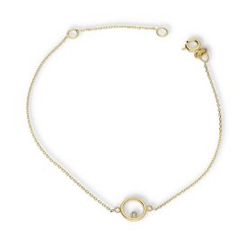   AU85202 - 14 karátos arany karlánc  kör medállal Hossz: 16 + 3 cm