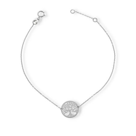 AU85557 - 14 karátos arany karlánc  életfa medállal Hossz: 16 + 3 cm