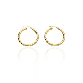   AU85872 - 14 karátos arany női karika fülbevaló Ø ∅ 30 mm