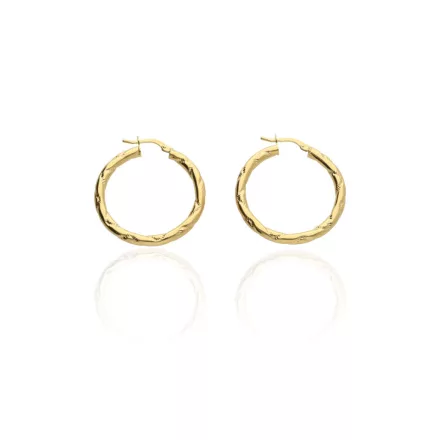 AU85872 - 14 karátos arany női karika fülbevaló Ø ∅ 30 mm