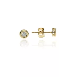   AU85915 - 14 karátos arany Button stekkeres beszúrós fülbevaló