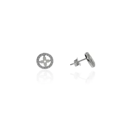 AU85931 - 14 karátos arany Pincess flower stekkeres beszúrós fülbevaló
