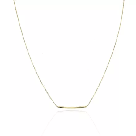 AU86052 - 14 karátos arany nyaklánc beépített lap medállal Hossz: 42-46 cm