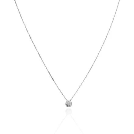 AU86054 - 14 karátos arany nyaklánc beépített Button medállal Hossz: 42-46 cm