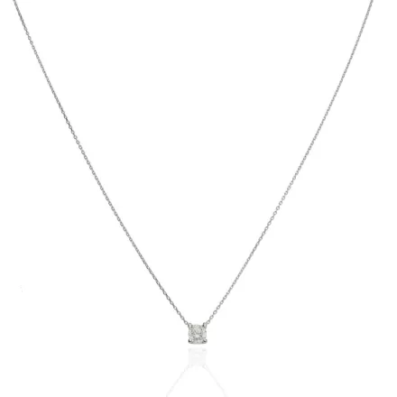 AU86057 - 14 karátos arany nyaklánc beépített solitaire medállal Hossz: 42-46 cm