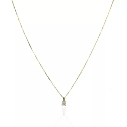 AU86060 - 14 karátos arany nyaklánc beépített solitaire medállal Hossz: 42-46 cm