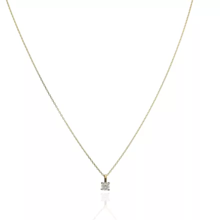 AU86061 - 14 karátos arany nyaklánc beépített solitaire medállal Hossz: 42-46 cm