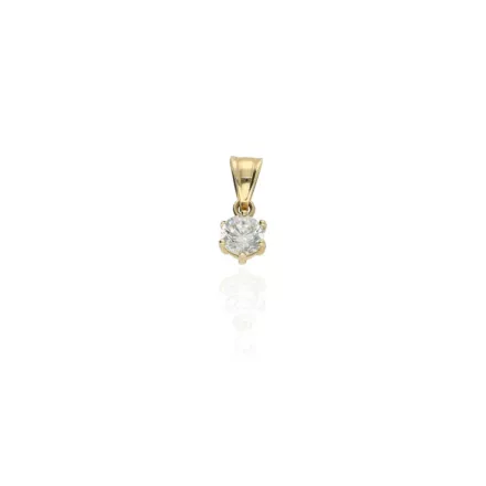 AU86070 - 14 karátos arany Solitaire medál