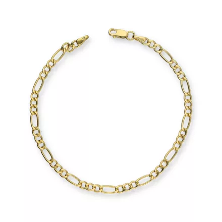 AU86140 - 14 karátos arany figarucci mintás karlánc Hossza: 19 cm