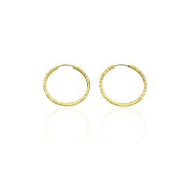 AU86355 - 14 karátos arany női karika fülbevaló 20 mm