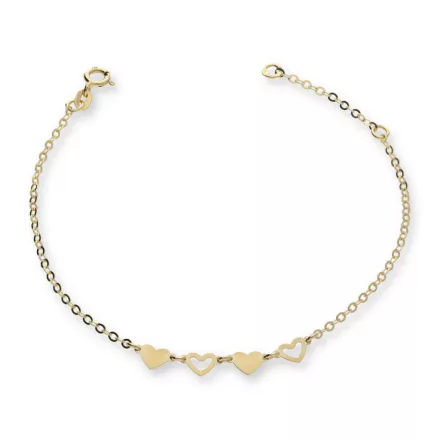 AU86486 - 14 karátos arany karlánc Hossz: 16 - 19 cm
