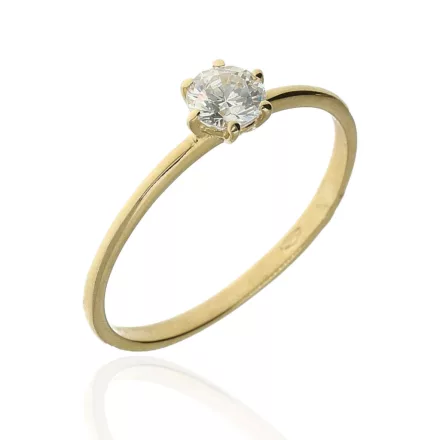 AU86588 - 14 karátos női arany eljegyzési gyűrű Méret: 55