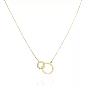   AU86607 - 14 karátos arany nyaklánc Kör medállal beépített Hossz: 42 + 3 cm