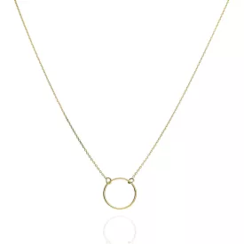   AU86610 - 14 karátos arany nyaklánc Kör medállal beépített Hossz: 42 + 3 cm