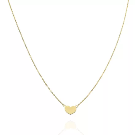 AU86615 - 14 karátos arany nyaklánc Szív medállal beépített Hossz: 42 + 3 cm