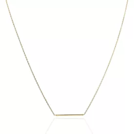   AU86618 - 14 karátos arany nyaklánc Vonal medállal beépített Hossz: 42 + 3 cm