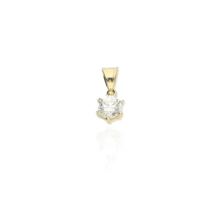 AU86672 - 14 karátos arany solitaire medál