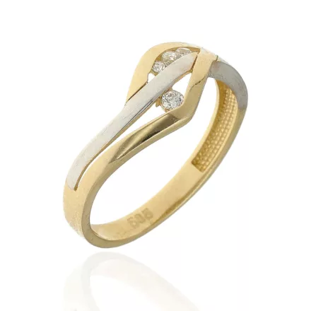 AU86736 - 14 karátos női arany gyűrű Méret: 55