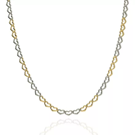 AU86885 - 14 karátos arany fűzött mintás nyaklánc Hossza: 45 cm