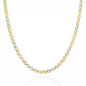   AU86886 - 14 karátos arany fűzött mintás nyaklánc Hossza: 45 cm