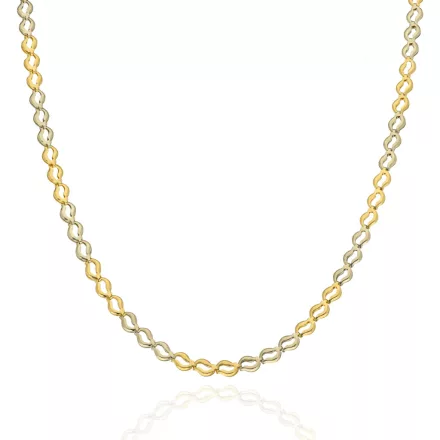 AU86886 - 14 karátos arany fűzött mintás nyaklánc Hossza: 45 cm