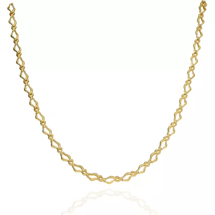AU86889 - 14 karátos arany fűzött mintás nyaklánc Hossza: 45 cm