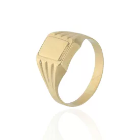 AU86938 - 14 karátos arany pecsét gyűrű Méret: 66