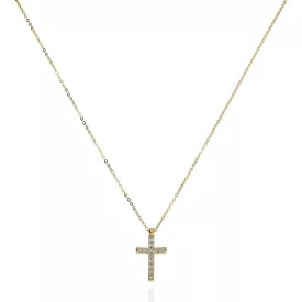   AU87154 - 14 K arany anker nyaklánc kereszt medállal Hossz: 42-45 cm