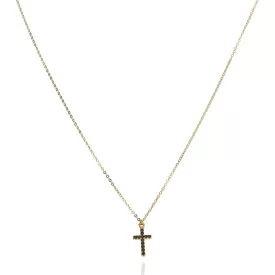   AU87156 - 14 K arany anker nyaklánc kereszt medállal Hossz: 42-45 cm