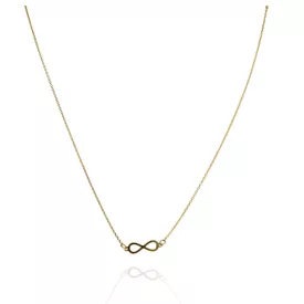   AU87162 - 14 K arany anker nyaklánc infinity medállal Hossz: 42-45 cm
