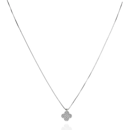 AU87172 - 14 K arany anker nyaklánc lóhere medállal Hossz: 42-45 cm