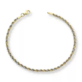  AU87729 - 14 K sárga és fehér arany karlánc Hossz: 18,5 cm